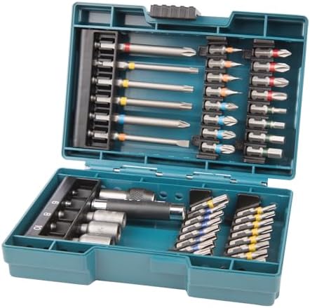 Makita 37-Piece Screwdriver Bit & Socket Set – Precision Driving Kit in Case