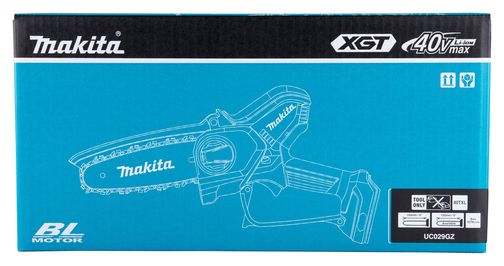 Makita UC029GZ 40V Max XGT Cordless Brushless Chainsaw – 6" Bar (Body Only)