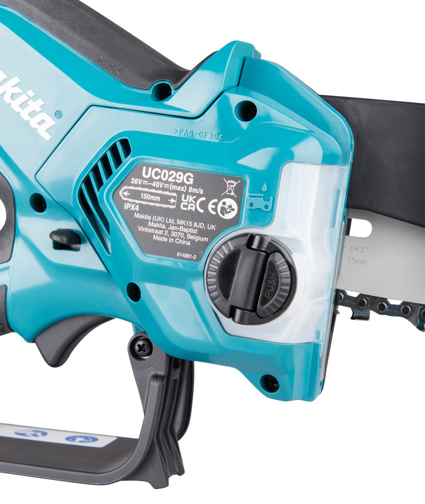 Makita UC029GZ 40V Max XGT Cordless Brushless Chainsaw – 6" Bar (Body Only)